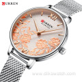 CURREN 9065 Hot Sale Fashion Women's Quartz Watches Chinese Brand Leather Small Dial Fancy Wrist Watch Luxury Relogio Masculino